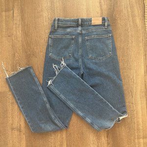 Paige Bootcut Stretch Denim Jeans - Medium Wash Size 26